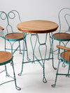 vintage ice cream parlor table set with 4 chairs