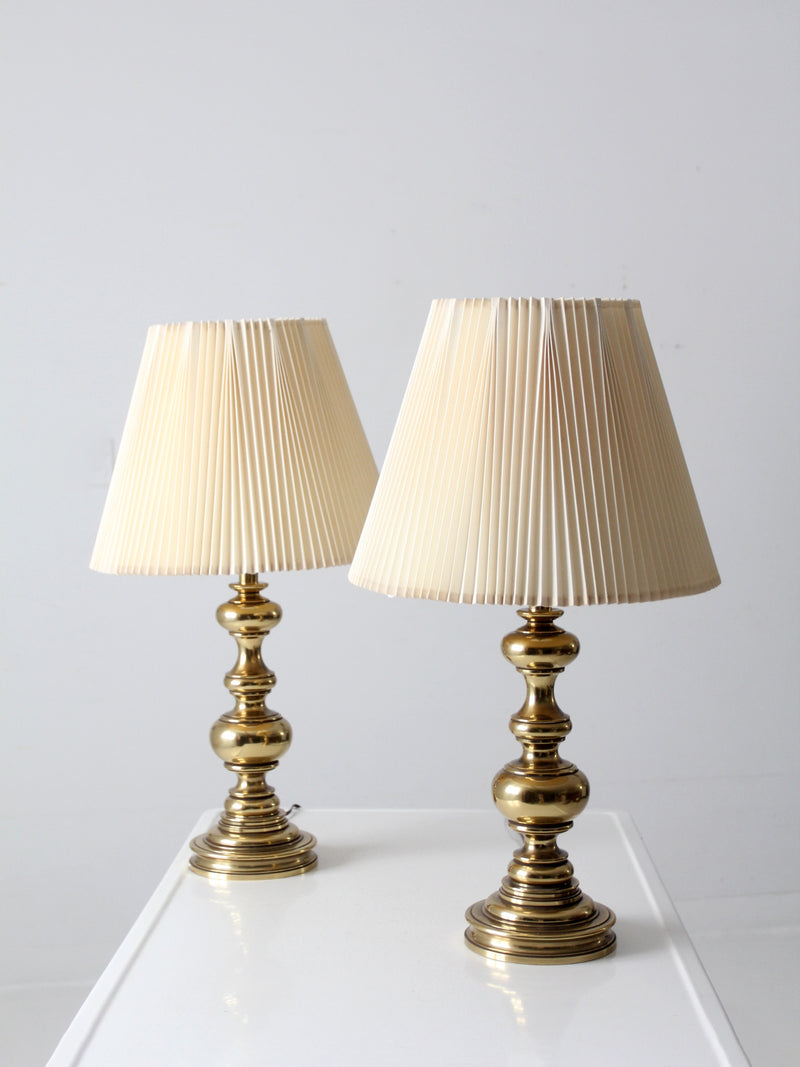 vintage Stiffel brass table lamps