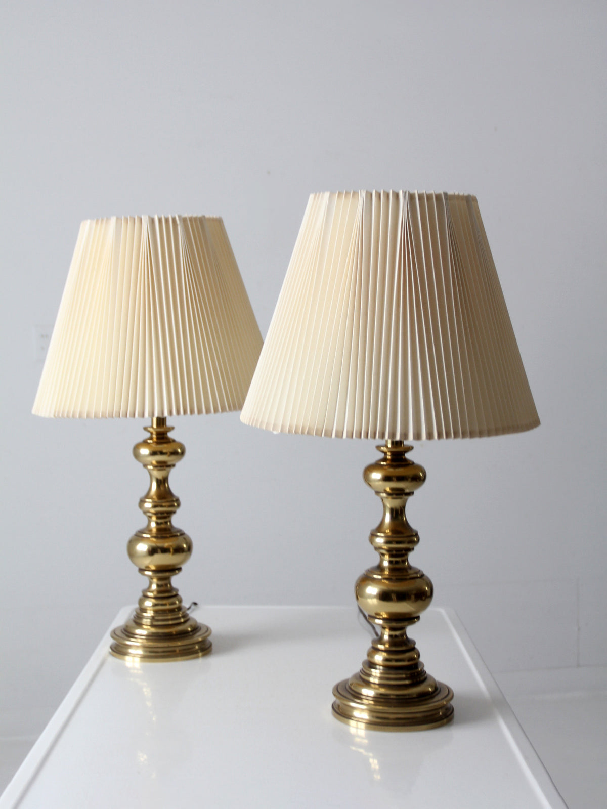 vintage Stiffel brass table lamps