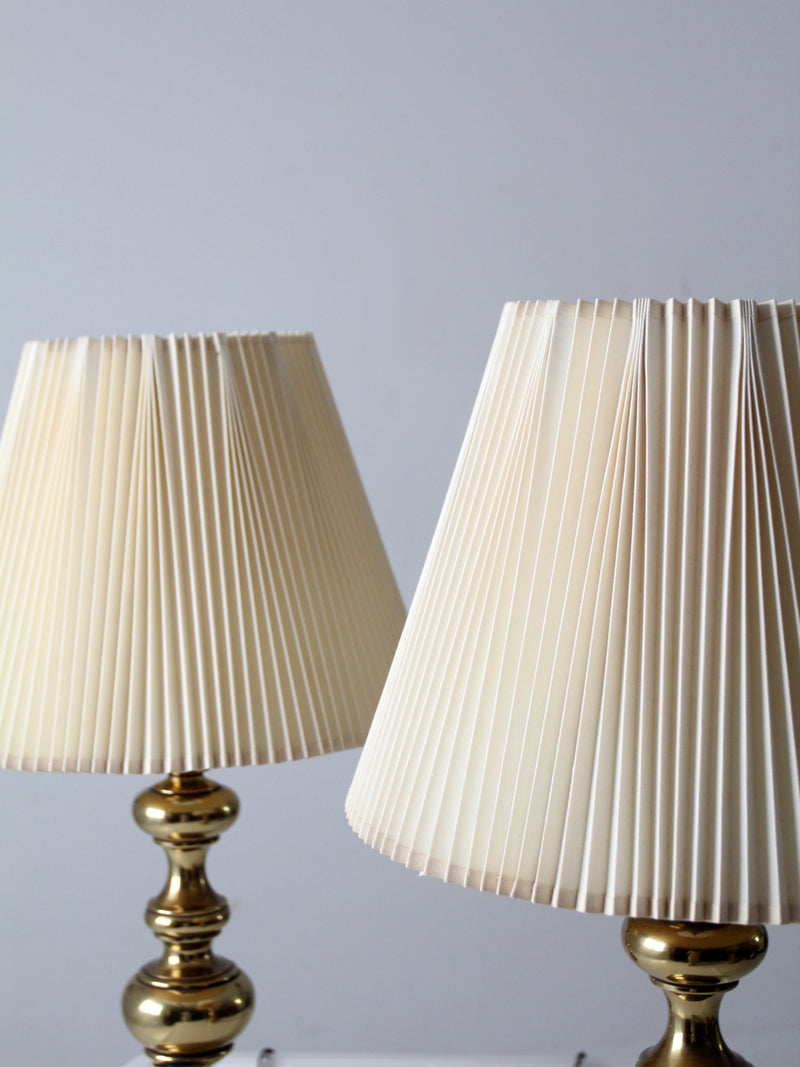vintage Stiffel brass table lamps