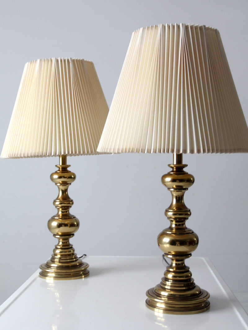 vintage Stiffel brass table lamps