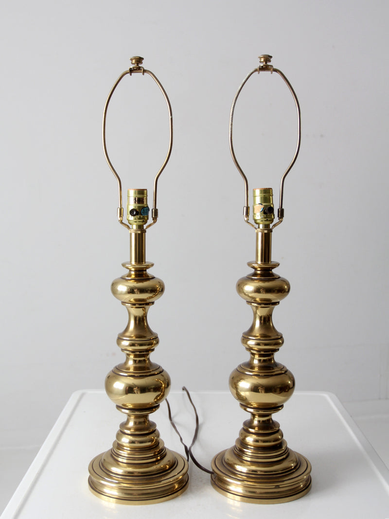 vintage Stiffel brass table lamps