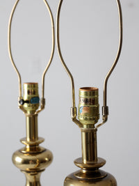 vintage Stiffel brass table lamps