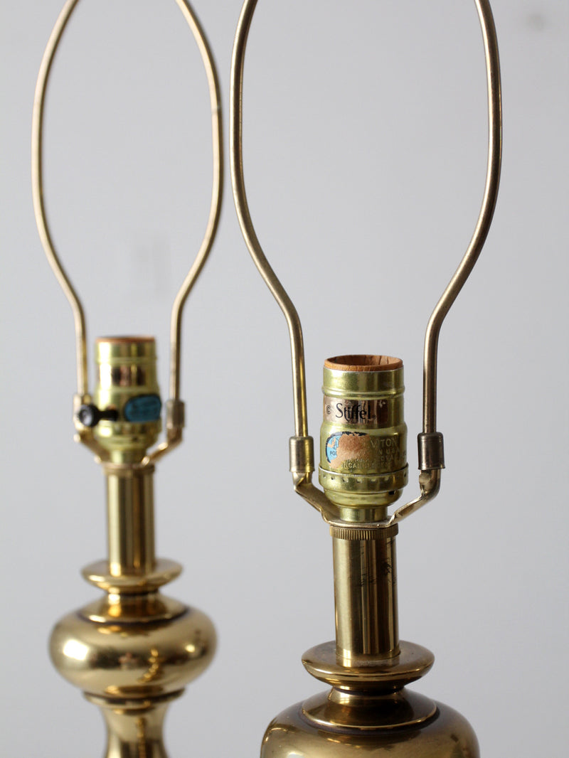 vintage Stiffel brass table lamps