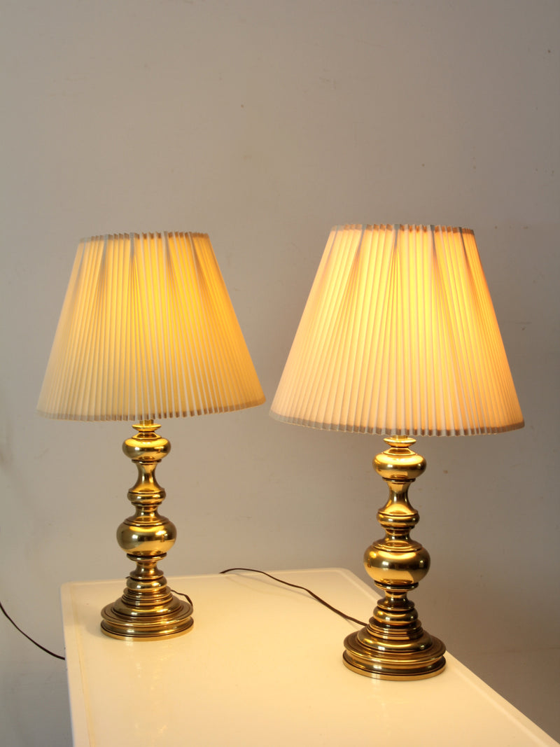 vintage Stiffel brass table lamps