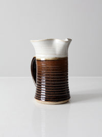 vintage studio pottery pitcher
