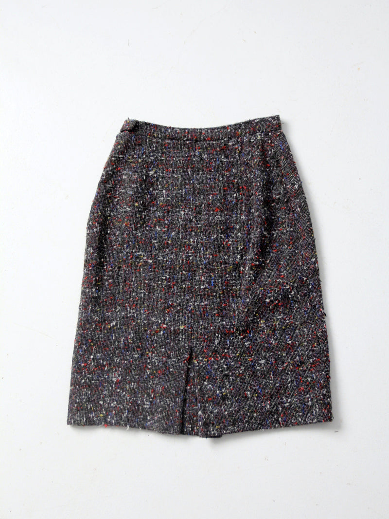 vintage 50s tweed pencil skirt
