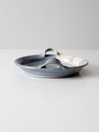 vintage studio pottery butterfly tray