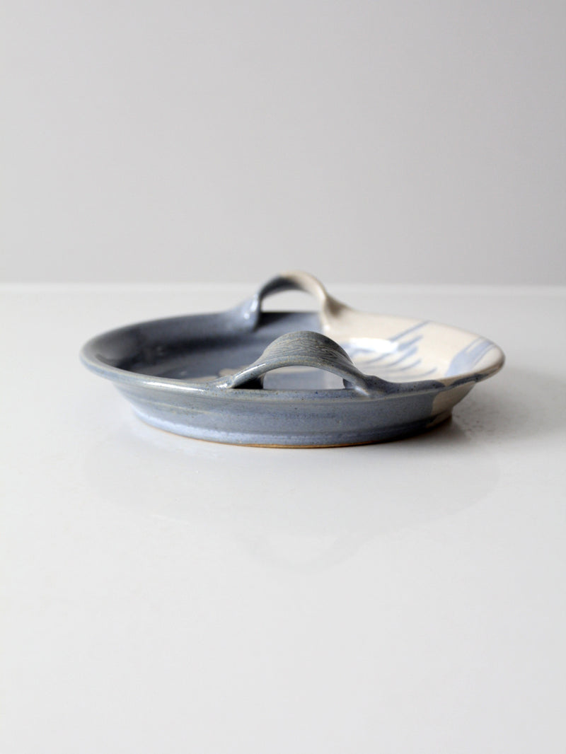 vintage studio pottery butterfly tray