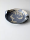 vintage studio pottery butterfly tray