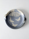vintage studio pottery butterfly tray