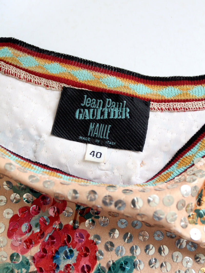 vintage Jean Paul Gaultier sequin blouse