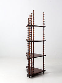 antique folk art spool shelf