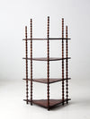antique folk art spool shelf