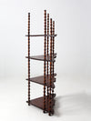 antique folk art spool shelf