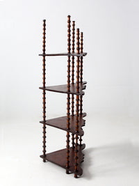 antique folk art spool shelf