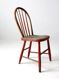 antique painted farmhouse spindle chair