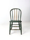 antique green spindle back chair