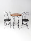 antique ice cream parlor table set