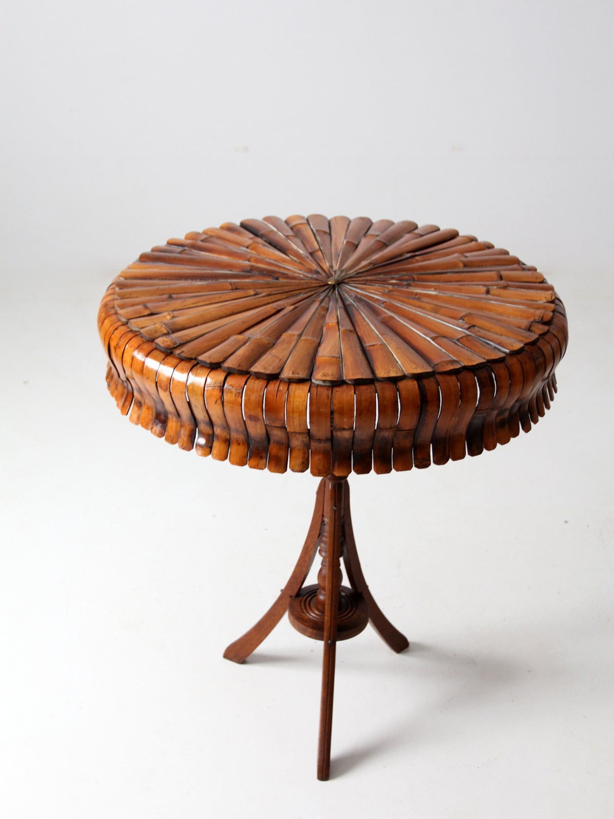 antique bamboo accent table