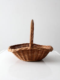 vintage wicker handle basket