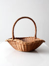 vintage wicker handle basket