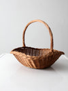 vintage wicker handle basket