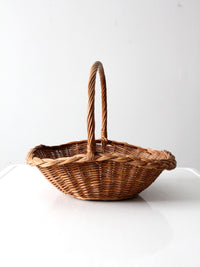 vintage wicker handle basket