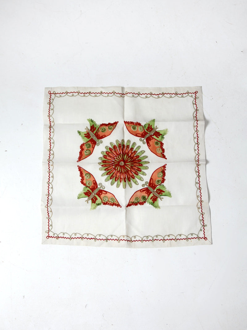 vintage embroidered table cloth