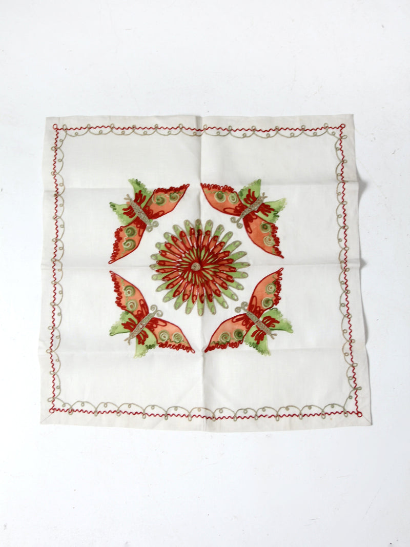 vintage embroidered table cloth