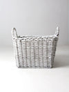 vintage large white storage basket