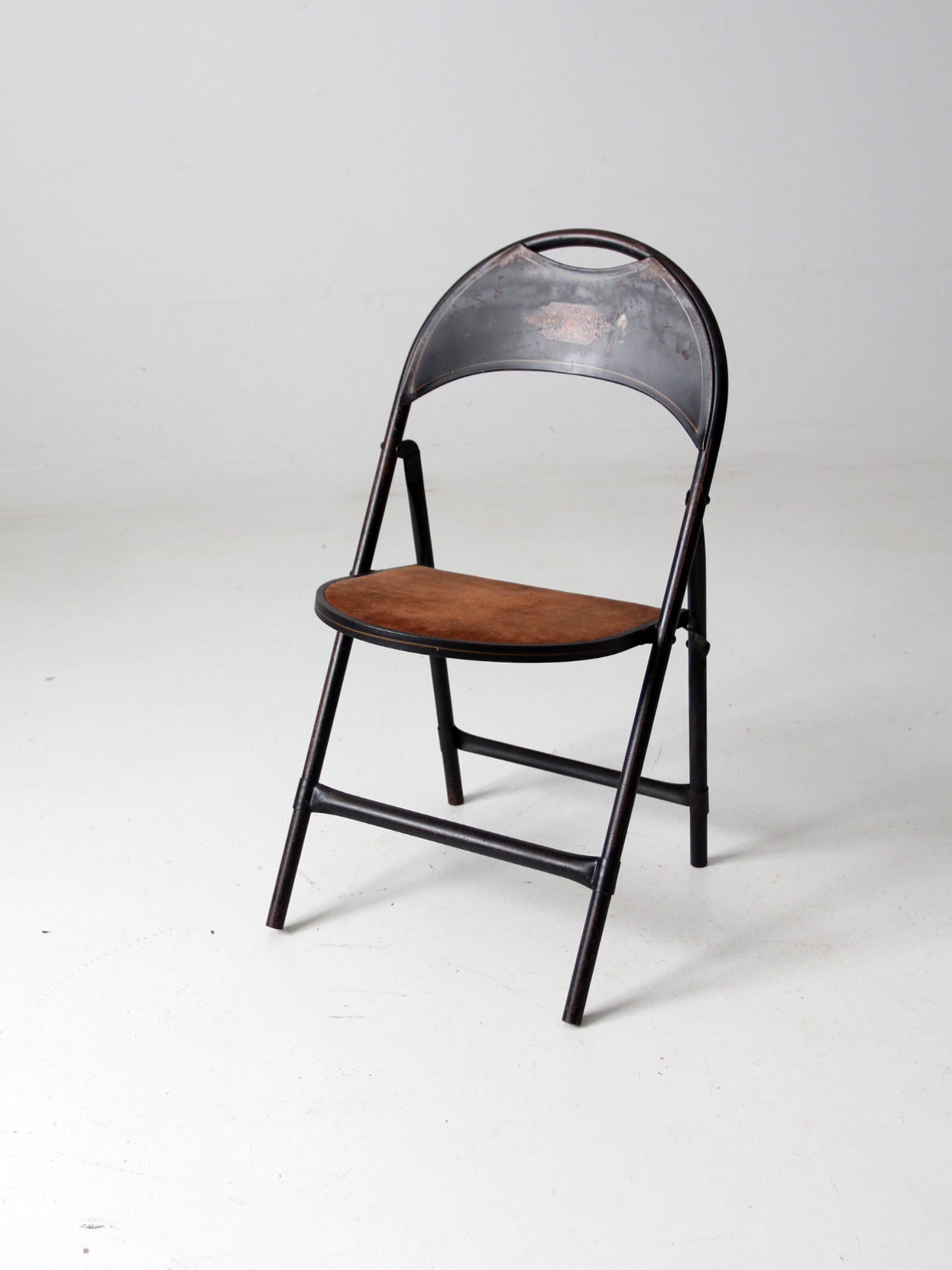 vintage metal folding chiar