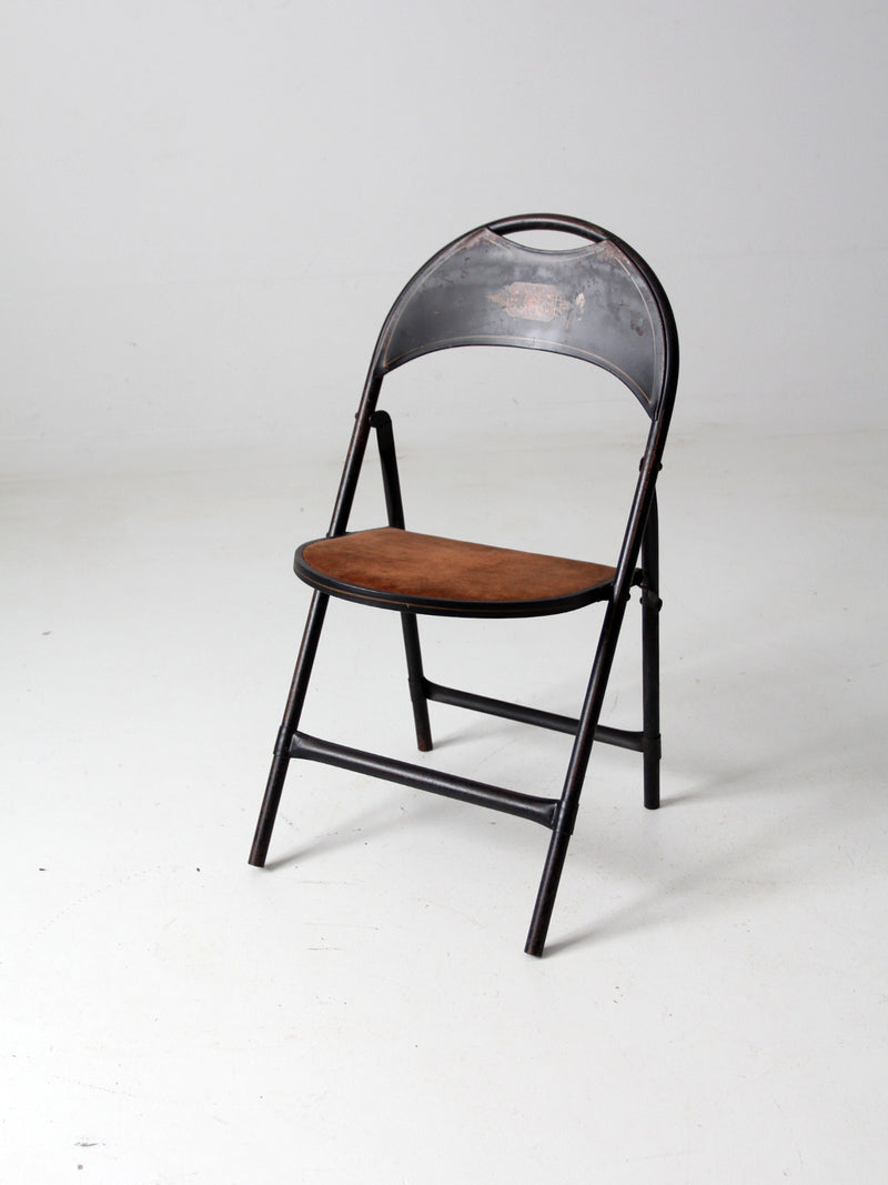 vintage metal folding chiar