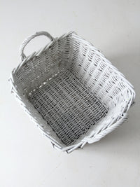 vintage large white storage basket