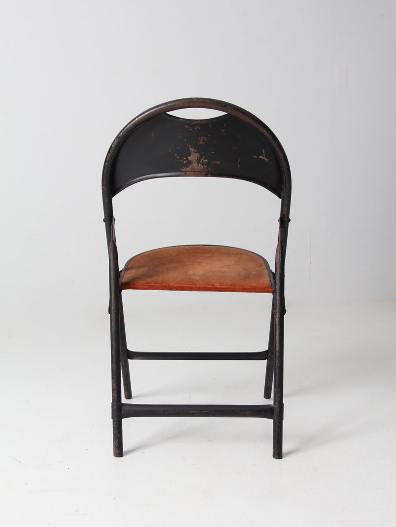 vintage metal folding chiar