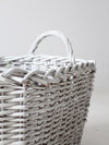 vintage large white storage basket
