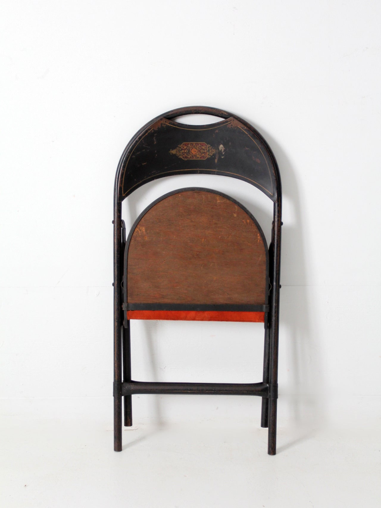 vintage metal folding chiar