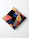 antique crazy quilt pillow