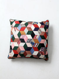 antique quilt throw pillow