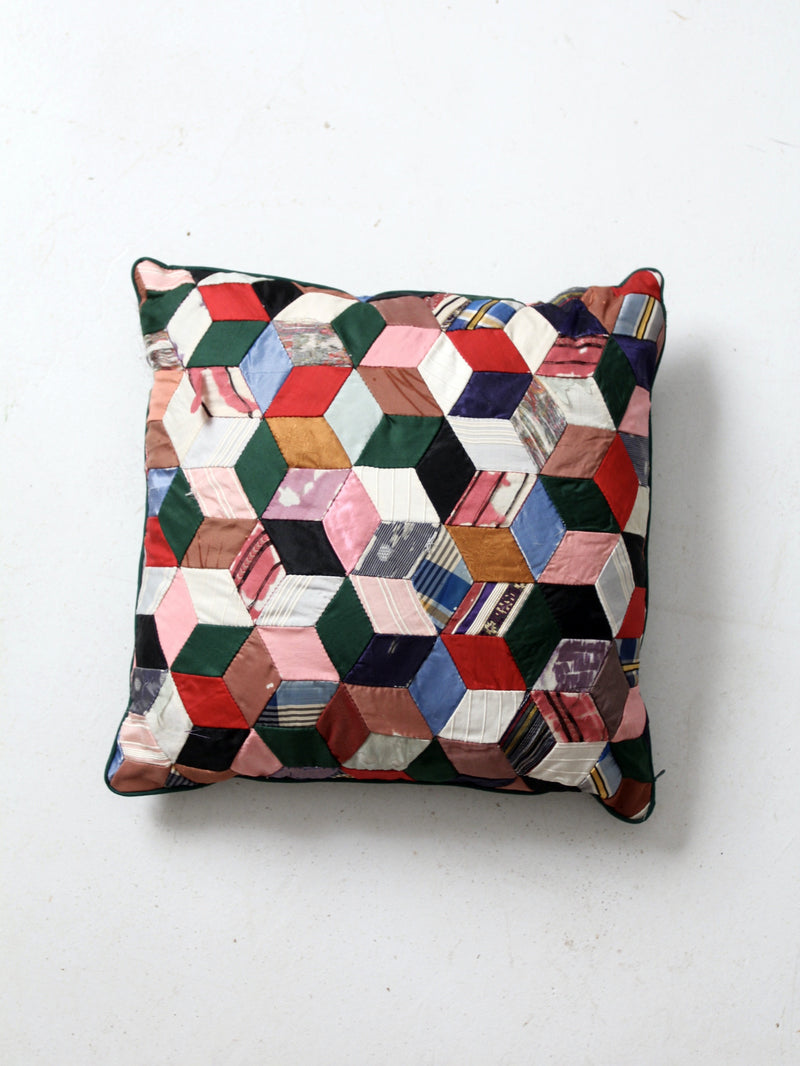 antique quilt throw pillow