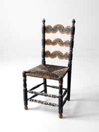 antique folk art painted chair