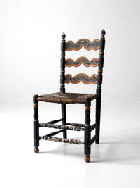 antique folk art painted chair