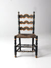 antique folk art painted chair