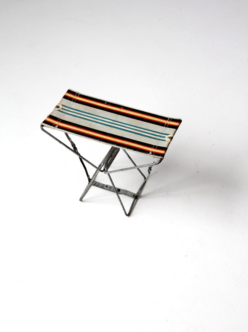 vintage metal camp stool