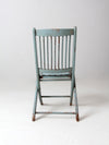 antique painted wood folding chair