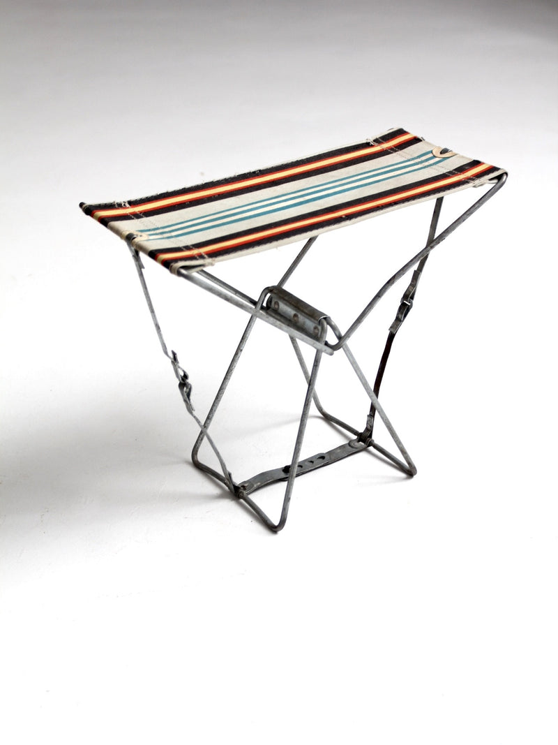 vintage metal camp stool