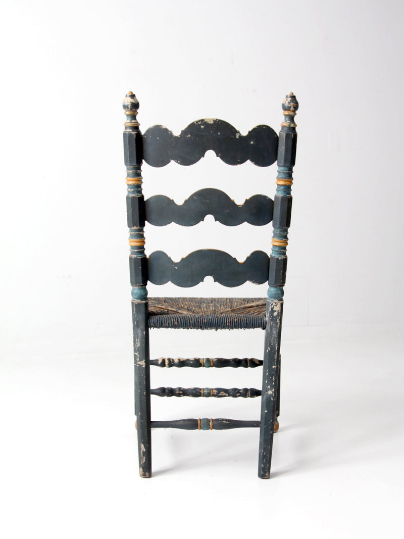 antique folk art painted chair