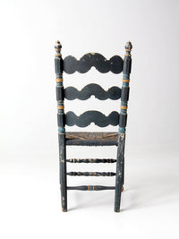 antique folk art painted chair