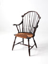 antique Windsor arm chair with rush seat