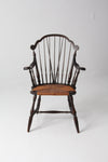 antique Windsor arm chair with rush seat